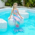 thumbnail image 3 of 5PCS Mermaid Tails for Swimming for Girls Kids Mermaid Swimsuit Costume Princess Bikini Set Bathing Suits High quality, 3 of 5
