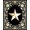 Black Gold Ivory, Pattern 16, variant on ODIKA 8'x10' Washable Area Rug Hooks Motif Cowboy Southwestern Round Runway Themed Trailer Minded for King Size Bedroom Under Bed, Master Suite, Non-Shedding, Easy Care