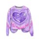 thumbnail image 5 of Uootdi Valentine's Day Sweatshirt for Women Crew Neck Love Heart Printed Graphic Sweatshirts Casual Holiday Long Sleeve Graphic Tee Tops Gift, 5 of 9