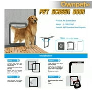 Ownpets Lockable Pet Screen Door for Windows with Magnetic Closure, 12 x 14