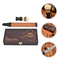 thumbnail image 3 of 1 Set Shaving Kit Portable Razor Storage Box Wooden Razor Case with Hair Brush Leather Strop, 3 of 8