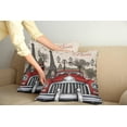 thumbnail image 2 of Ambesonne Retro Throw Pillow Cover 2 Pack, Parisian City Scenery Car Art, 18", Cream Grey Red, 2 of 7