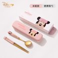 thumbnail image 3 of Juego de palillos y cucharas de acero inoxidable con dibujos animados de Disney, caja de cubiertos de almacenamiento portátil, Mickey y Minnie, estudiantes, trabajadores de oficina, 3 of 5