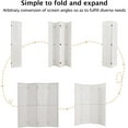 thumbnail image 4 of Room Divider Freestanding Folding Pegboard Privacy Screen 4-Panel Display Stand for Jewelry Craft Shows Retail Natural Wood Portable Space-Saving, 4 of 18