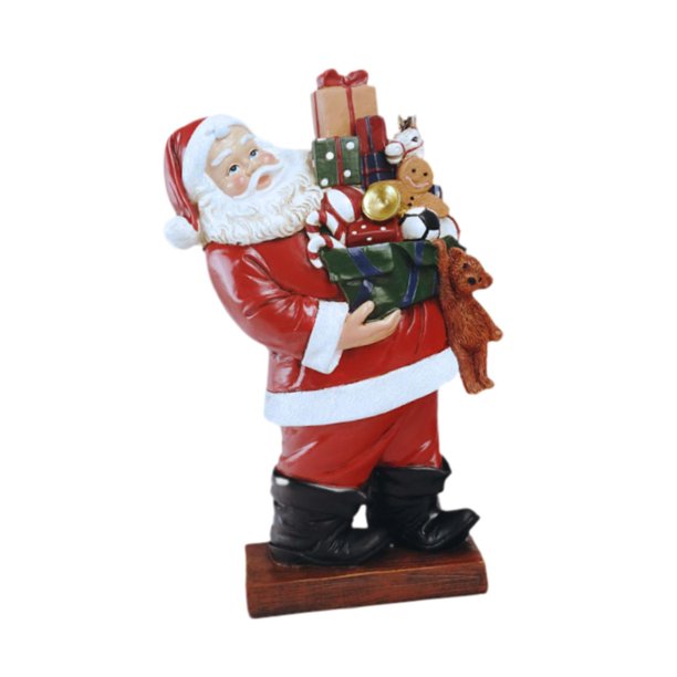 Estatua de Papá Noel Soledad adorno navideño para mesa escultura de resina figura 18 cm x 8,5 cm x 30 cm