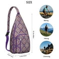 thumbnail image 3 of Boho Waterproof Hiking Sling Backpack for Women – Retro & Rustic Lightweight Crossbody Bag with Adjustable Strap, Floral Chest Bag for Travel, Outdoor Adventures & Everyday Use, 3 of 4