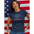 thumbnail image 2 of Independence Day Heart Shaped T-Shirt Women -Image by Shutterstock, Female x-Large, 2 of 4