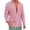 Pink, variant on Men's Linen Cotton Shirts Long Sleeve Lightweight Regular Fit Solid Button Casual Summer Shirt Army Green XXL