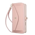 thumbnail image 2 of Wallet Case for Samsung Galaxy A36 5G / A56 5G 6.7-inch, Litchi Leather Flip Zipper Purse Cover with Card Holder, Heart Makeup Mirror, Crossbody Lanyard, Kickstand Shockproof Protective Phone Case ﻿, 2 of 11