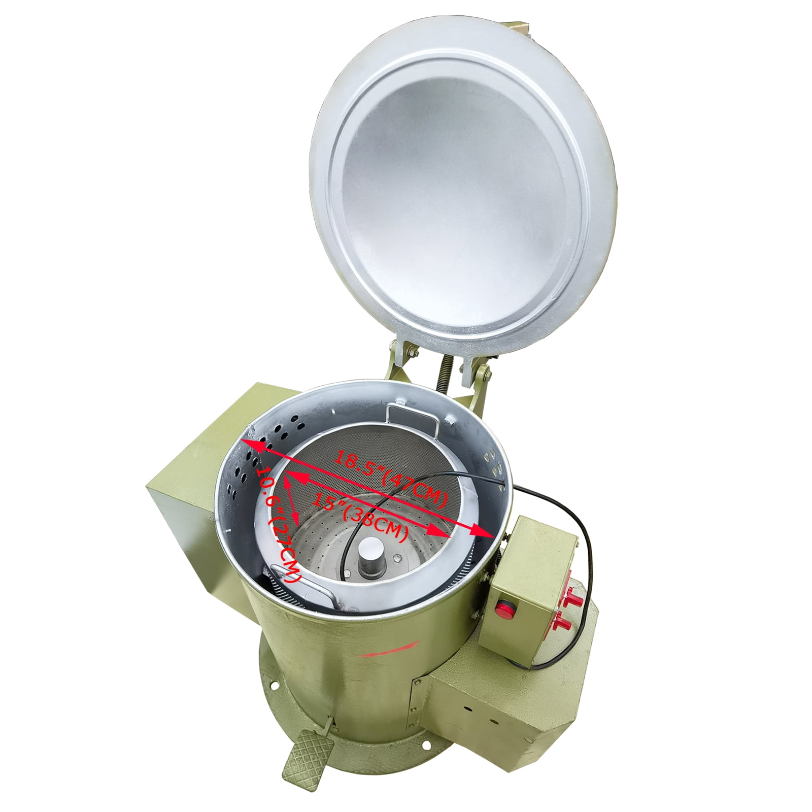 Electric Centrifuge Disc Spin Dryer Rotary Drying Dehydrating Equipment 220V for Metal Parts