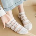 thumbnail image 6 of CoCozhu 5/10 Pairs Crystal Glass Socks for Women, Summer Transparent Thin Ankle Socks with Cute Pattern Designed, 6 of 7