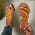thumbnail image 6 of Hoshose New Summer Women Sandals Soft Soled Solid Color Comfort Fashion Walking Slip on Beach Sandals Lightweight, 6 of 8