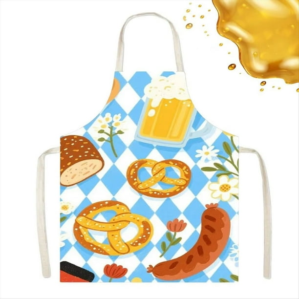Delantales de Oktoberfest para Parejas. Delantales de Cocina Divertidos para Fiestas de Cocina. Delantales Transpirables para Fiestas de Cerveza. Delantales de Chef para Parejas. B