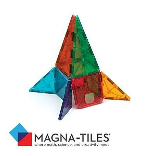 Magna Tiles Deluxe Set The Original Magnetic Building Tiles For Creative Open Ended Play Educational Toys For Children Ages 3 Years 48 Pieces Walmart