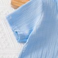 thumbnail image 4 of Faraee Toddler Baby Boys Clothes Summer Outfits Polo Shirt Shorts Set 6 12 18 24 Months 2t 3t 4t Cotton Linen Infant Clothing Blue,6-12 Months, 4 of 5