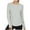 Gray, variant on Wyobmus Women's Workout Tops Long Sleeved Gym Shirts With Finger Hole Summer Solid Color Round Neck Yoga Tshirts Loose Fit Casual Clothes Gray