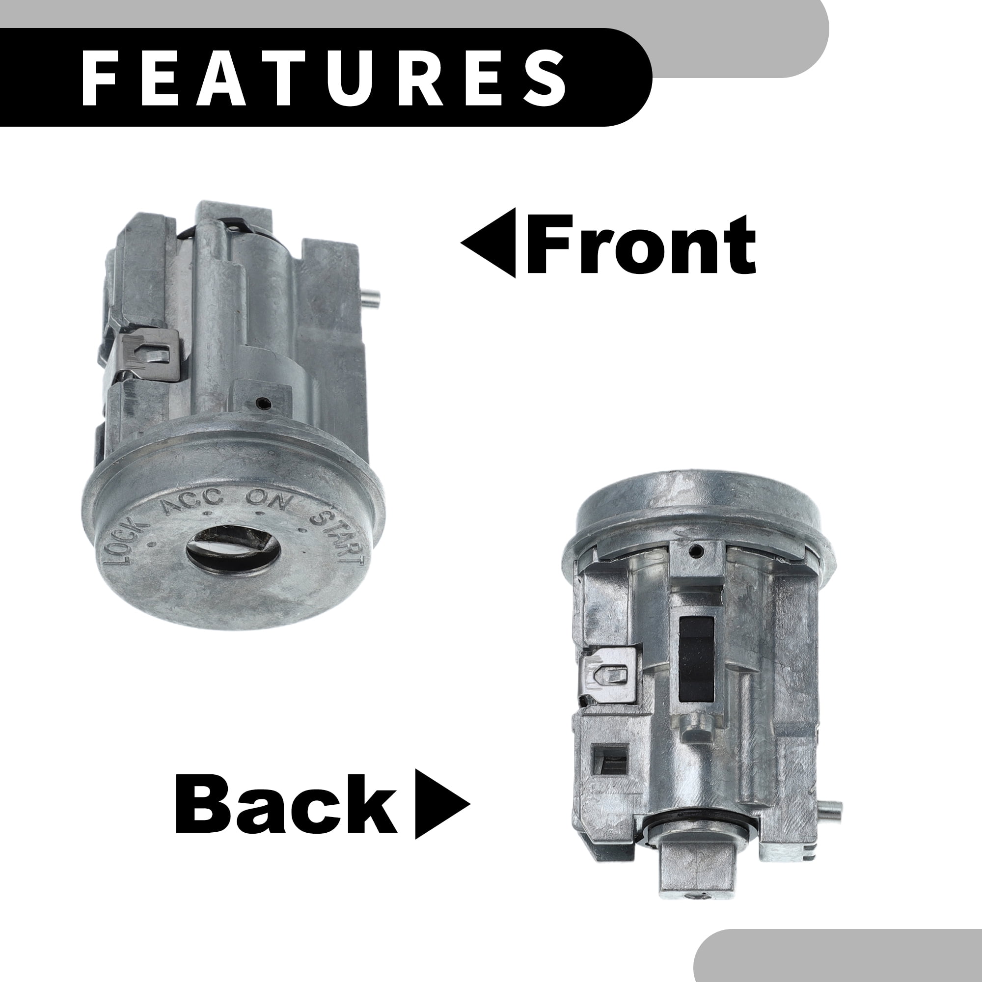 Unique Bargains No.690570K010 Ignition Lock Cylinder w/ Keys for