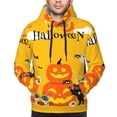 thumbnail image 4 of KLL Happy Halloween1 Print Mens Hoodie Long Sleeve Casual Pullover Hooded Sweatshirt Fashion Drawstring Hoodies with Pocket-3X-Large, 4 of 6
