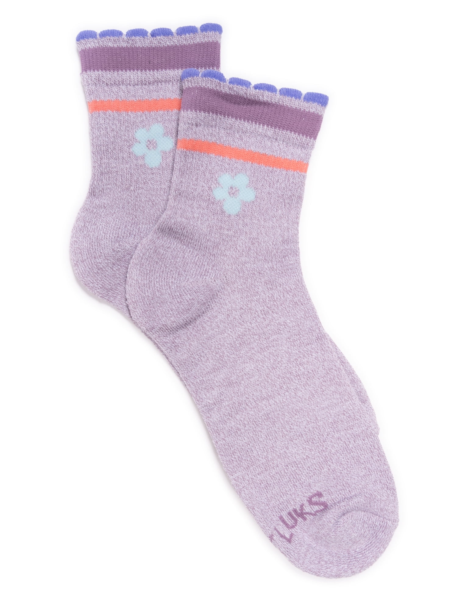 MUK LUKS Women's Dream Step Quarter Crew Socks, 4 Pair Pack