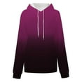 thumbnail image 4 of Dazajoo Plus Size Sweatshirts for Women Long Sleeve Oversized Gradient Color Pullover Hoodies with Pocket 2024 Winter Womens Loose Drawstring Hooded Tops Today's Deals,Purple,XXXL, 4 of 5