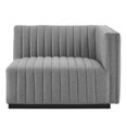 thumbnail image 3 of Modular Sofa Chair, Black Grey Gray, Fabric, French Living Lounge Cafe Lobby Hospitality Restaurant, Modern Contemporary HB33737, 3 of 6