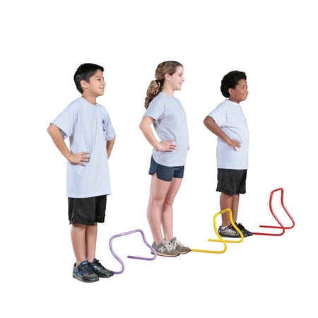 Sportime ComeBack Hurdles, 9 Inches, Assorted Colors, Set of 6