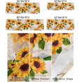 thumbnail image 2 of Sunflower Window Valance Rod Pocket Short Curtain Panels Rustic Sunflower Kitchen Curtains Valances, Farm Sunflower on Old Newspaper Window Treatments Drapes for Living Room Bedroom Decor, 54x18In, 2 of 6