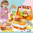 thumbnail image 4 of MVRLSH Clearance! Children's Kitchen Cooking Utensils Carrying Case Hamburger Set Of 32PCS Selling Car Toy Set, 4 of 5