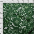 thumbnail image 3 of oneOone Cotton Flex Dark Green Fabric Jacobean Floral Quilting Supplies Print Sewing Fabric By The Yard 40 Inch Wide, 3 of 4