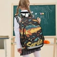 thumbnail image 7 of FORMRS School Backpack 17" Student Travel Bag with Laptop Compartment, Black Sardines Pattern, 7 of 7