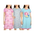 thumbnail image 3 of Sleep & Co Girls Nightgowns - 3 Pack Short Sleeve Girls Pajamas Night Gown Sleep Shirts Dress (5-16), 3 of 7
