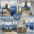 thumbnail image 5 of Navy Blue Ombre Outdoor Curtains for Patio Waterproof, Windproof Privacy Curtains with Weighted Bottom, Farmhouse Modern Gradient Outside Drapes for Picnic Garage Backyard Cabana 54"x95" 2 Panel, 5 of 8