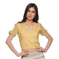 thumbnail image 3 of Moomaya Printed Two Piece Flared Skirt And Crop Top Rayon Ethnic Set For Girls, 3 of 6