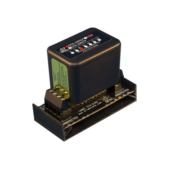 Ditek - DTK-2MHLP24BWB - DITEK DTK-2MHLP24BWB Surge Suppressor - Terminal Block - 20 kA - Datacommunication, Telecommunication - TAA Compliant