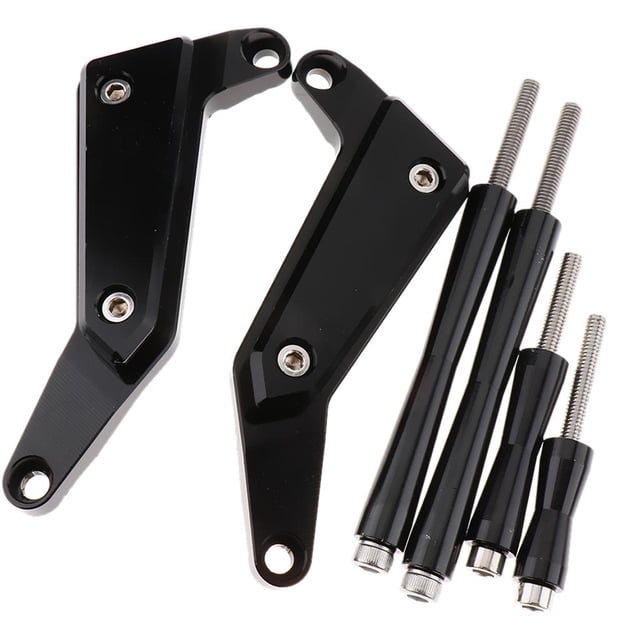 Cubierta del motor Crash Pad Frame Protector Slider para Grom MSX125 Negro kusrkot Almohadilla deslizante de bloqueo de la cubierta del motor