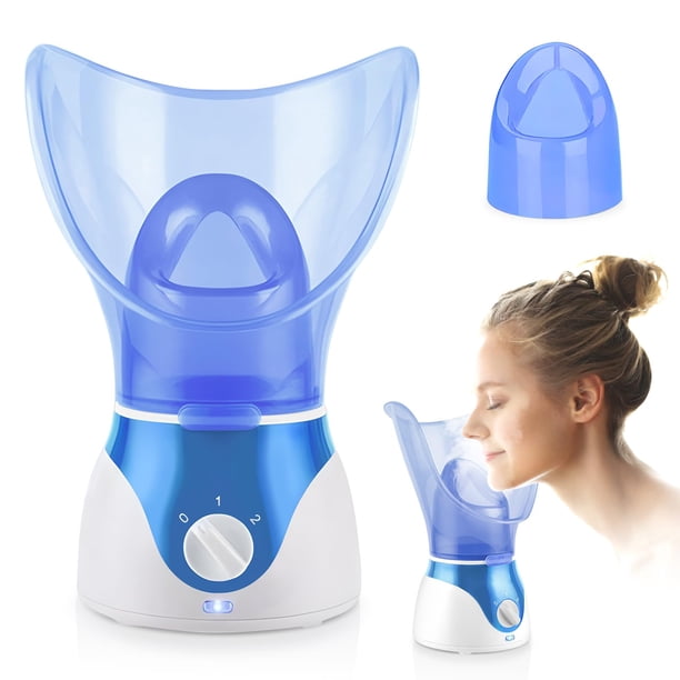 MITEGELO Vaporizador Facial, Sauna Facial de Nano Iónico, Ideal para Ayuda a Abrir Los Poros, Limpieza Profunda y Hidratación Facial, Disfrute del SPA Facial en Casa par