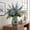 Blue Anemone, variant on EFISPSS Glossy Ceramic Vase, Hand-painted White Daisy Floral, Green Spring Garden Tabletop Vase