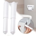 thumbnail image 2 of Insert de Porte-Papier Hygiénique en Plastique, Rouleau de Remplacement à Ressort pour Porte-Papier Hygiénique Standard, Installation Facile Sans Outils, Conception Anti-Basculement pour Salle de Bain, Maison, 2 Tiges Télescopiques à Ressort en Plastique, 2 of 9
