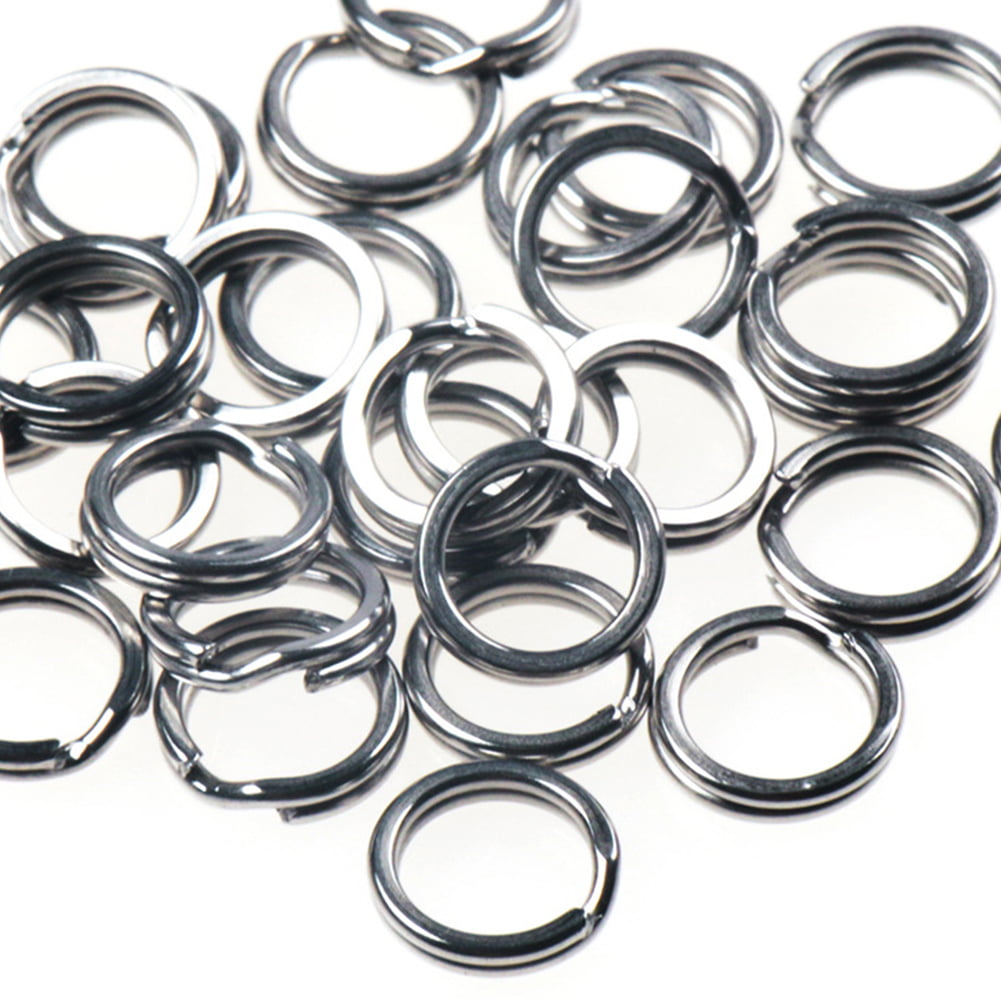 100pcs/set Mini Repair For Fishing Stainless Steel Split Ring Durable Heavy Duty 