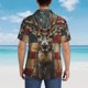 thumbnail image 4 of Fotbe American Flag Deer Art Camisa Hawaiana para Hombre Unisex – Camisa Casual de Verano con Botones de Manga Corta de Algodón y Lino,Medium, 4 of 7