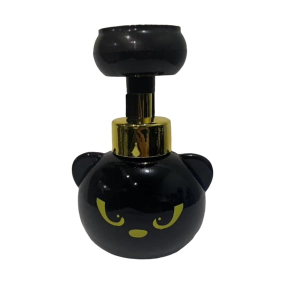 Refillable Cat Paw Shape Foaming Hand Soap Dispenser Black Plastic Pump Bottle Empty Container for Bathroom and Kitchen Sink Countertops