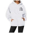thumbnail image 3 of UJNDER Women's Fashionable Hooded Long Sleeve Printed Sweatshirt with Pockets and Matching Pants Set Pant Suits for Women White S, 3 of 7