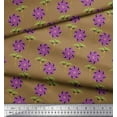 thumbnail image 3 of Soimoi Silk Fabric Leaves & Floral Artistic Decor Fabric Printed Yard 42 Inch Wide, 3 of 3