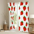 thumbnail image 3 of jejeloiu Cute Strawberry Blackout Curtains Set of 2 (52x84 Each),Kawaii Fruit Window Curtains,Red White Curtains and Drapes For Children,Ultra Soft Home Decor, 3 of 6