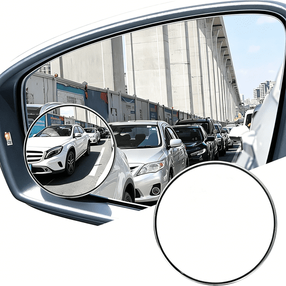 LADYGYM Blind Spot Mirrors,3" Wide-Angle Round Auto Rear View Convex Mirrors for Improved Safety,Universal Hd Glass Blindspot Mirror for Cars Suvs Trucks,Car Accessories