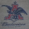 thumbnail image 2 of Budweiser Men's Gray Pop Top Bottle Opener Vintage Eagle Logo T-Shirt-XLarge, 2 of 2