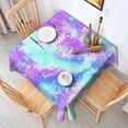 thumbnail image 2 of Colorful Tie Dye Pattern Square Tablecloth,Waterproof Square Table Cover,Wipeable Spillproof Washable Table Cover for Home Kitchen Party Decor 60"x60"(152x152cm), 2 of 6