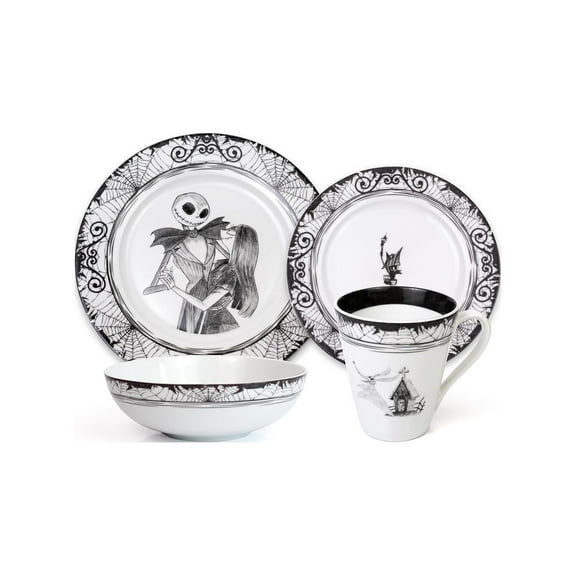 The Nightmare Before Christmas 16-Piece Ceramic Dinnerware Set