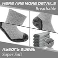 thumbnail image 3 of 4 Pairs Mens Merino Wool Socks, Breathable Hiking Outdoor Warm Winter Socks for Men Cold Weather Mottled Black+Grey (4 pairs), 3 of 7