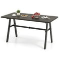 thumbnail image 1 of Gymax 59'' x 29.5'' Rectangle Rustproof Patio Dining Table w/ 1.93'' Umbrella Hole, 1 of 6